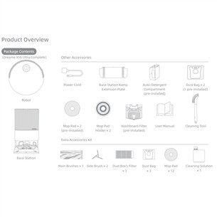 Dreame X50 Ultra Complete, Wet & Dry, balta - Robots putekļu sūcējs