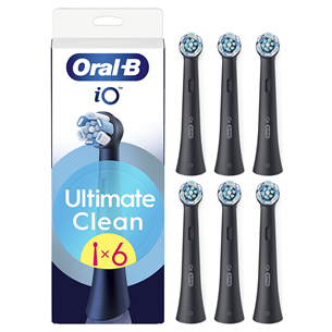 Braun Oral-B UltimateClean, 6 gab., melna - Uzgaļi elektriskajai zobu birstei IOUC-6BLACK