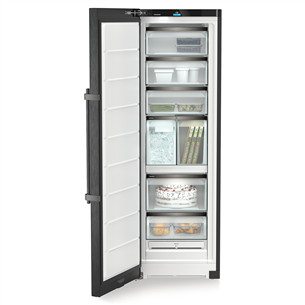 Liebherr, NoFrost, 278 L, augstums 186 cm, melna - Saldētava