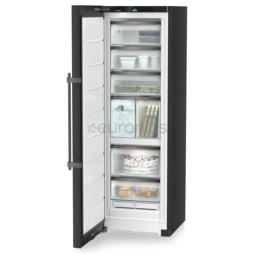 Liebherr, NoFrost, 278 L, augstums 186 cm, melna - Saldētava