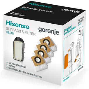 Hisene, 4 gab. - Putekļu sūcēja maisiņi + filtrs