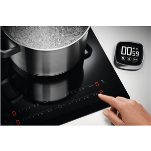 Electrolux 600 Series SaphirMatt, Hob2Hood, width 59 cm, frameless, black - Built-in induction hob