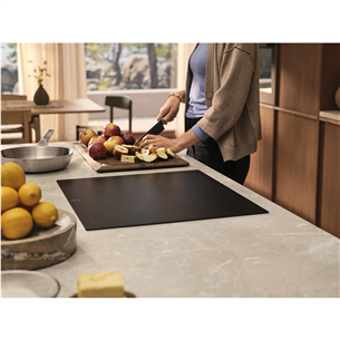 Electrolux 600 Series SaphirMatt, Hob2Hood, width 59 cm, frameless, black - Built-in induction hob