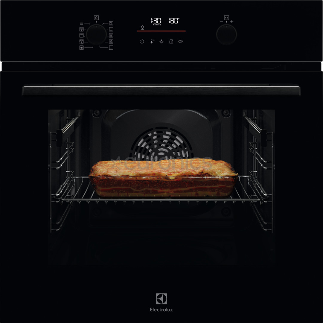 Electrolux 500 Series SurroundCook, pirolītiskā tīrīšana, melna - Iebūvējama elektriskā cepeškrāsns