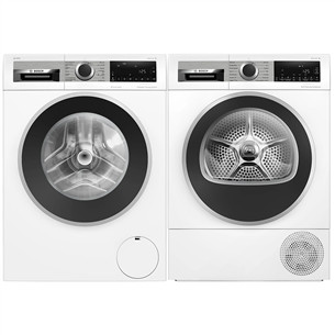 Bosch, Series 6, 9 kg + 9 kg - Veļas mazgājamā mašīna + veļas žāvētājs WGG244FTSN+WQG245DB