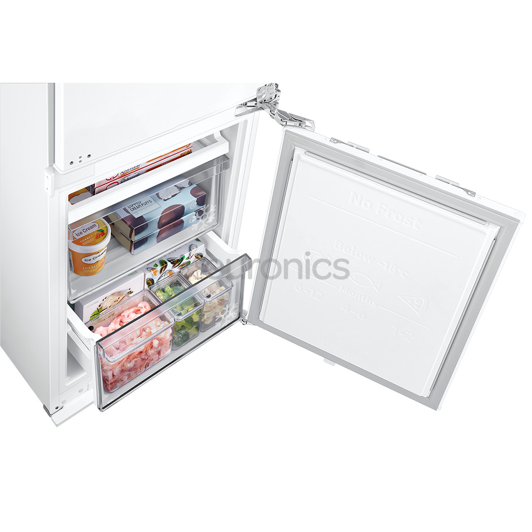 Samsung, NoFrost, 298 L, augstums 194 cm - Iebūvējams ledusskapis