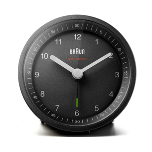 Braun BC07, melna - Modinātājpulkstenis BC07B-DCF