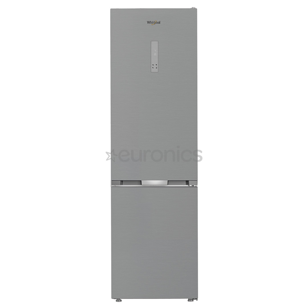 Whirlpool, NoFrost, 355 L, augstums 204 cm, nerūsējošā tērauda - Ledusskapis WHK26404XP7E