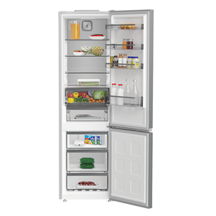 Whirlpool, NoFrost, 355 L, augstums 204 cm, nerūsējošā tērauda - Ledusskapis