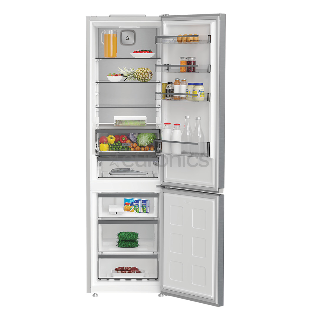 Whirlpool, NoFrost, 355 л, высота 204 см, нерж. сталь - Холодильник