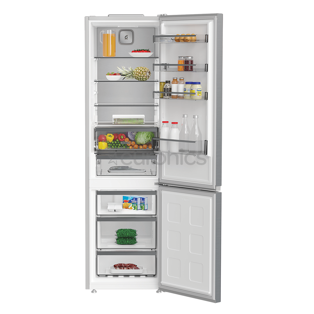 Whirlpool, NoFrost, 355 L, augstums 204 cm, nerūsējošā tērauda - Ledusskapis