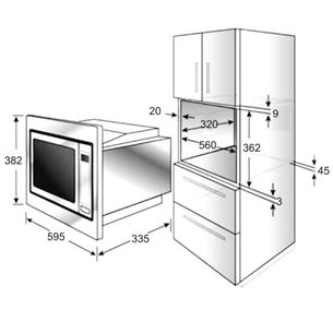 Built-in microwave oven, Candy / capacity: 20 L