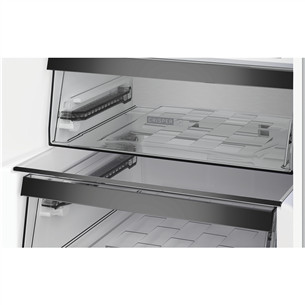 Whirlpool, NoFrost, 355 л, высота 204 см, нерж. сталь - Холодильник