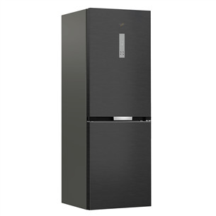 Whirlpool, NoFrost, 316 L, height 187 cm, black - Refrigerator