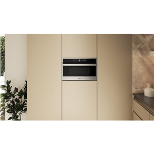 Whirlpool, 31 L, 1000 W, nerūsējošā tērauda - Iebūvējama mikroviļņu krāsns ar grilu