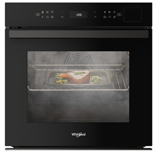 Whirlpool, 73 л, гпиролитическая очистка, черный - Интегрируемый духовой шкаф