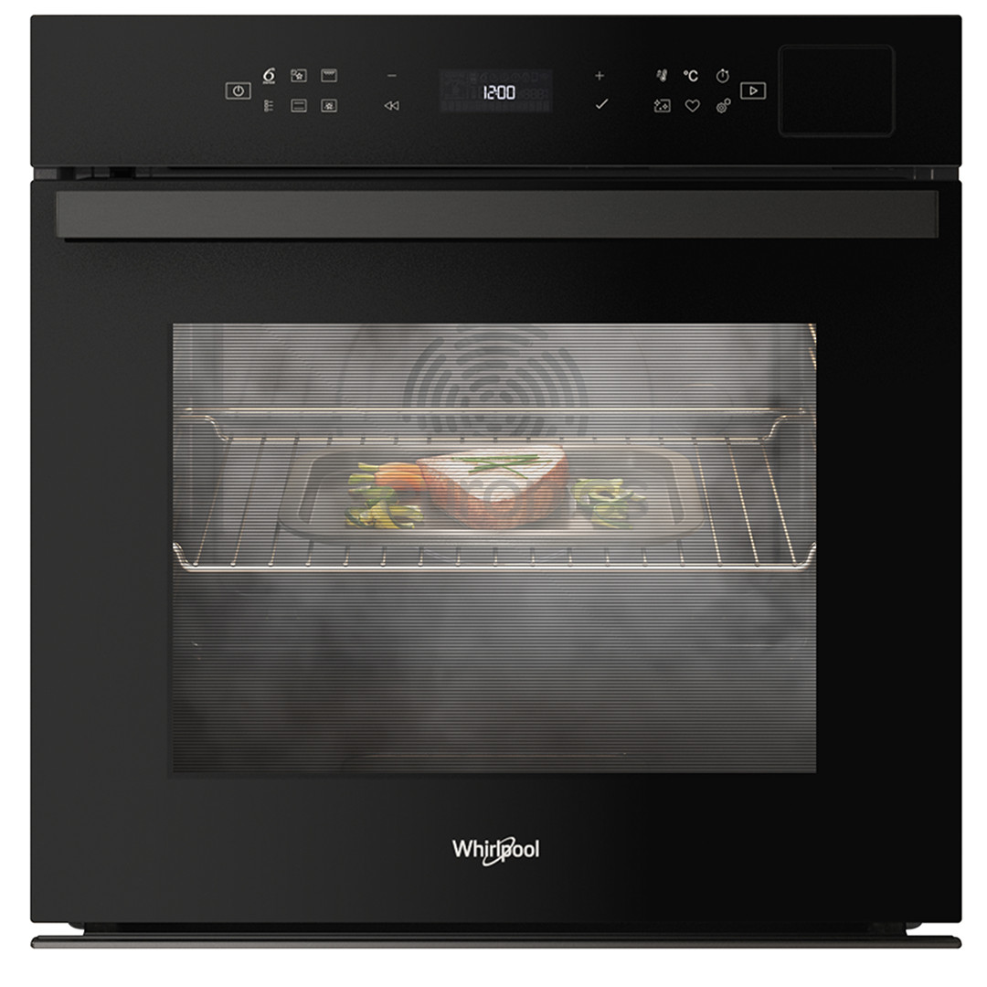 Whirlpool, 73 л, гпиролитическая очистка, черный - Интегрируемый духовой шкаф