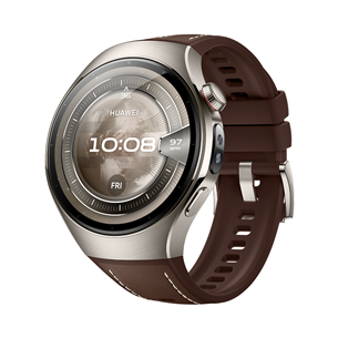 Huawei Watch 5, 46 mm, titāna, brūna - Viedpulkstenis