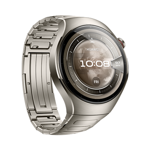 Huawei Watch 5, 46 mm, titāna siksniņa, titāna, sudraba - Viedpulkstenis