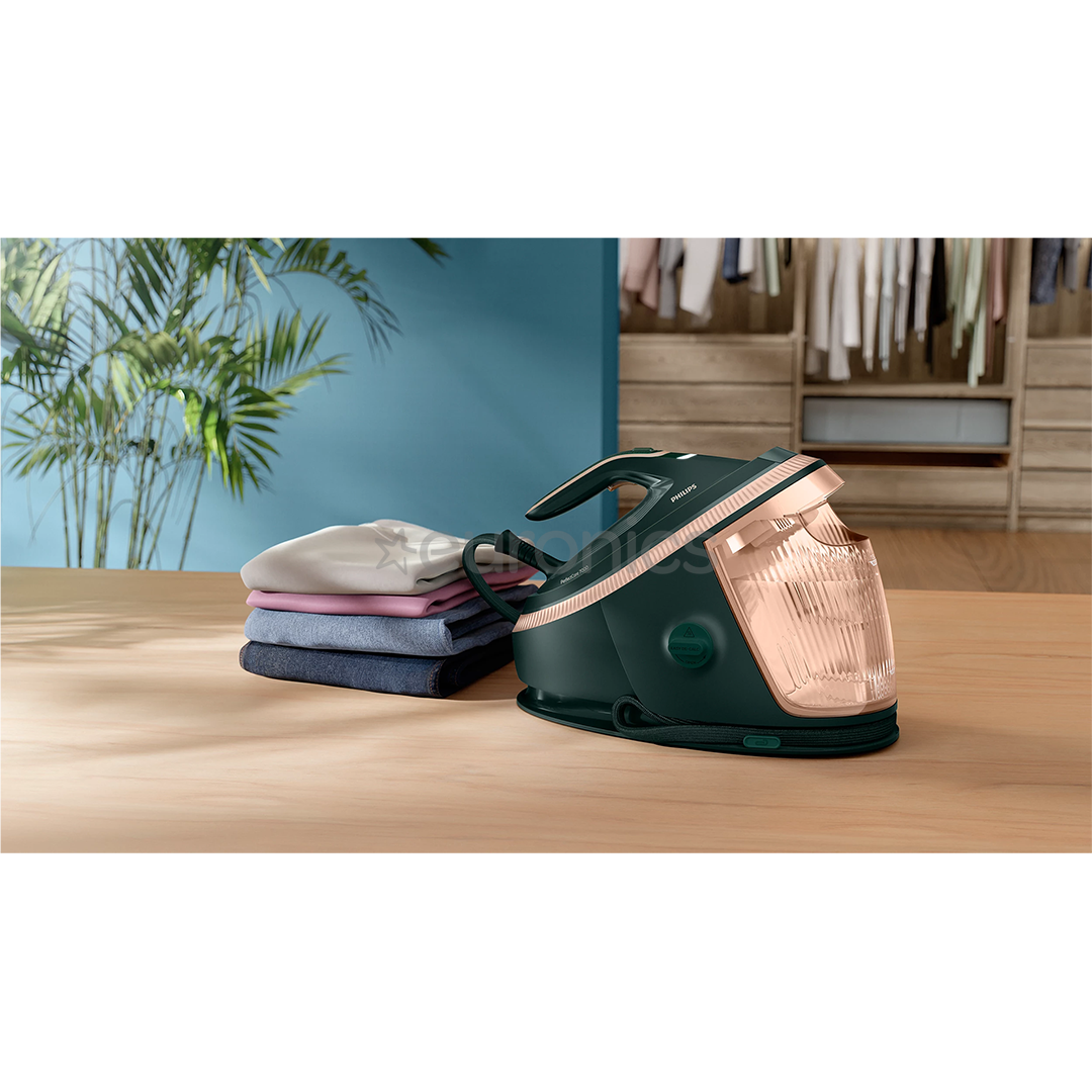 Philips 7000 Series PerfectCare, 3120 W, tumši zaļa/zelta - Gludināšanas sistēma