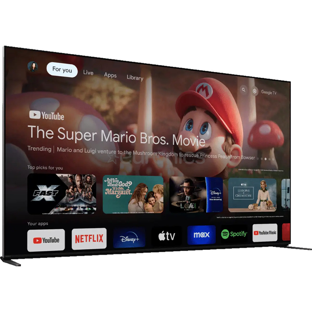 Sony Bravia 9 XR90, 75", 4K UHD, Mini-LED, melna - Televizors