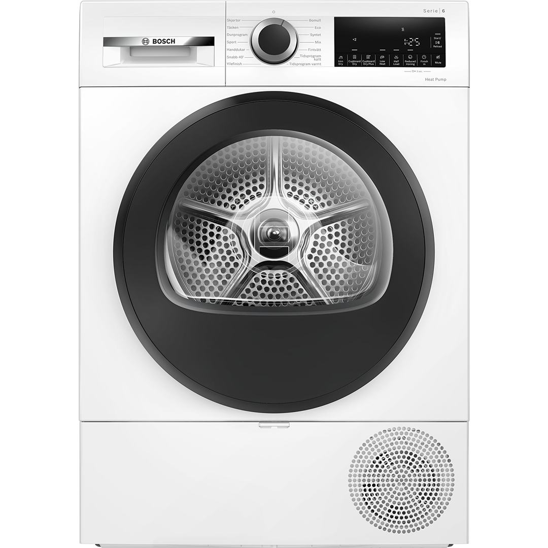 Bosch, Series 6, siltumsūkņa tehnoloģija, 9 kg, dziļums 61.3 cm - Veļas žāvētājs