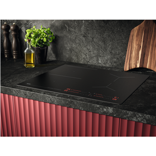 AEG 7000 Series SaphirMatt® Hob2Hood, platums 58 cm, bez rāmja, melna - Iebūvējama indukcijas plīts virsma