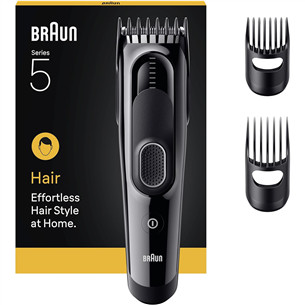 Braun Hair Clipper Series 5, черный - Машинка для стрижки волос HC5530