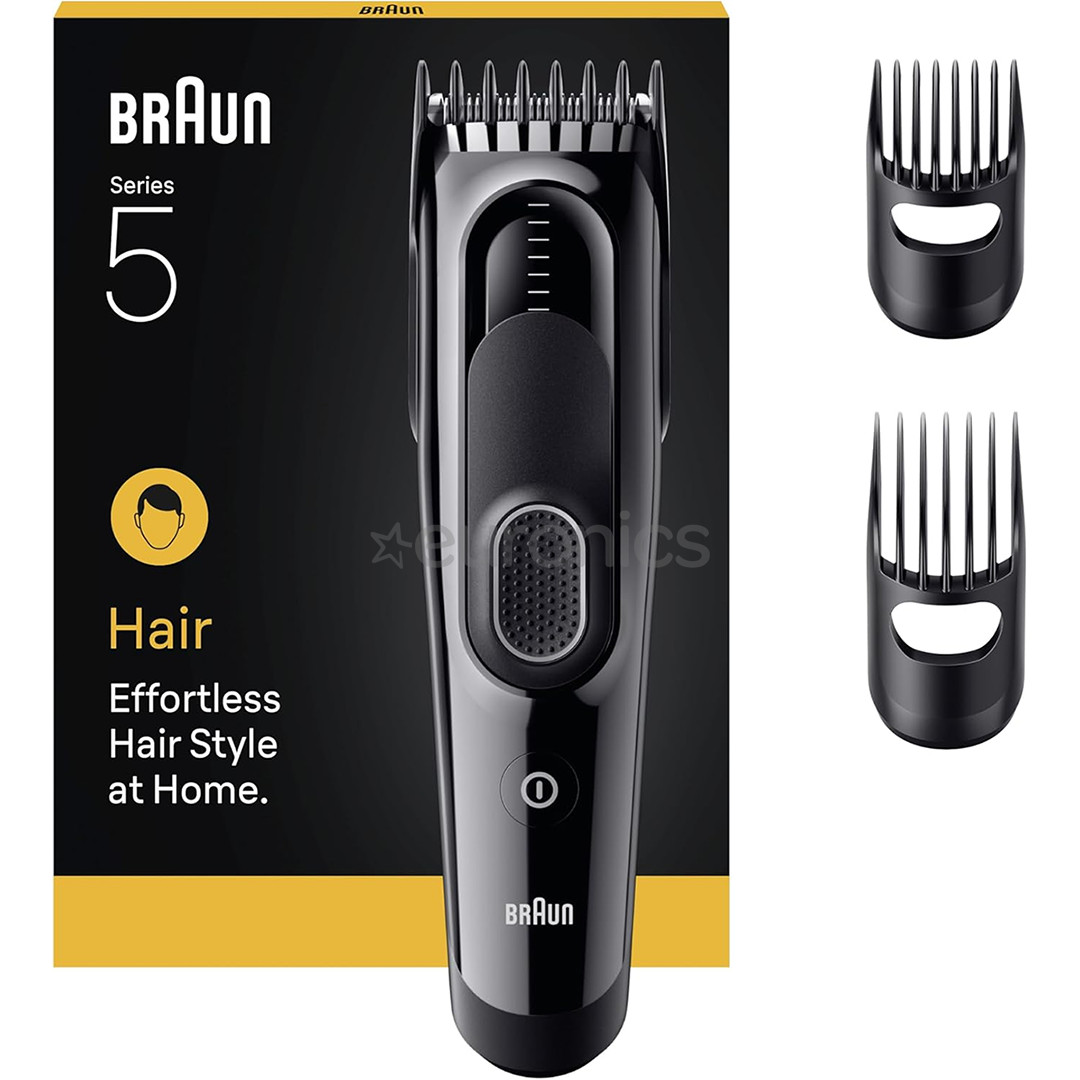 Braun Hair Clipper Series 5, melna - Matu griežamā mašīna
