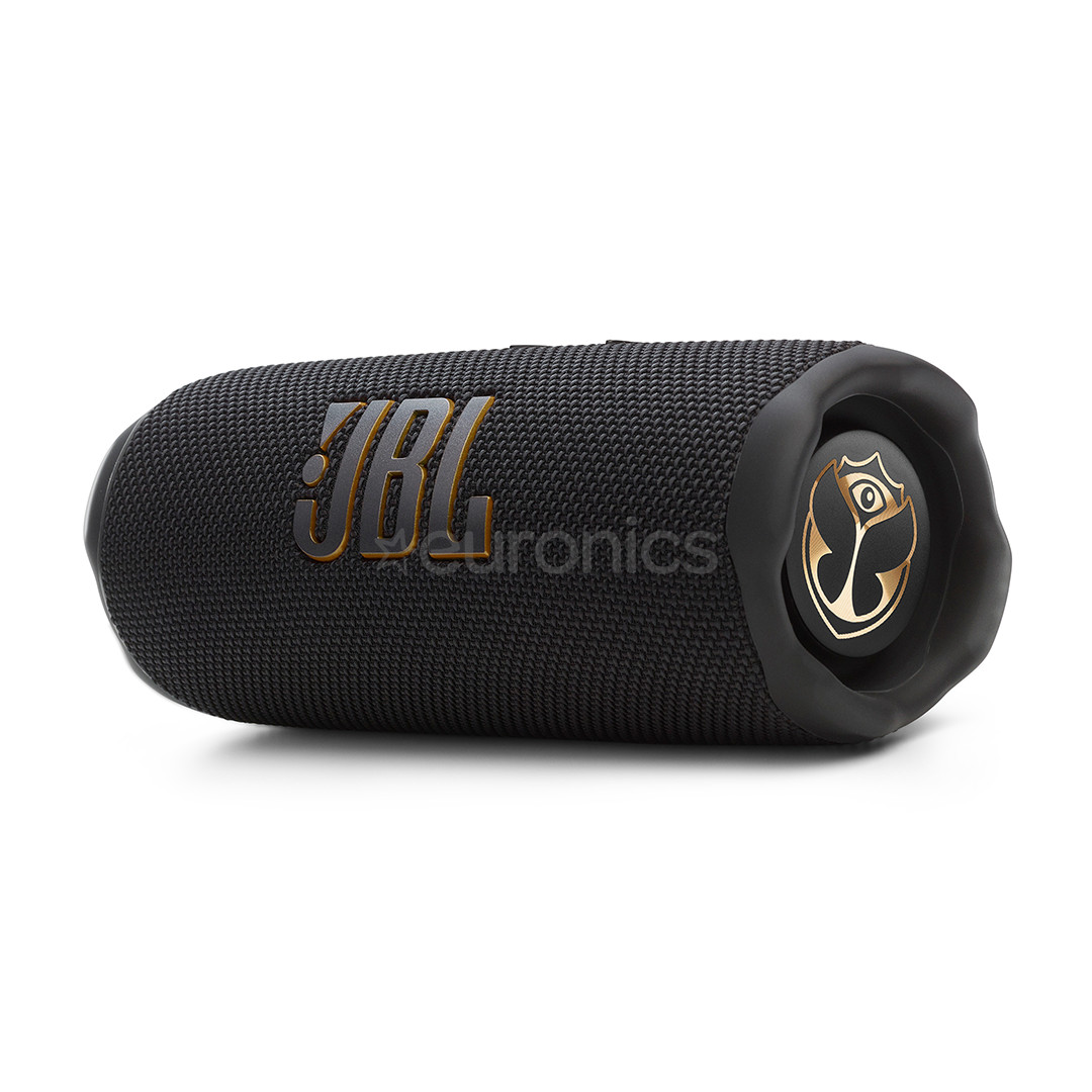 JBL Flip 7 Tomorrowland Edition, melna - Portatīvais bezvadu skaļrunis