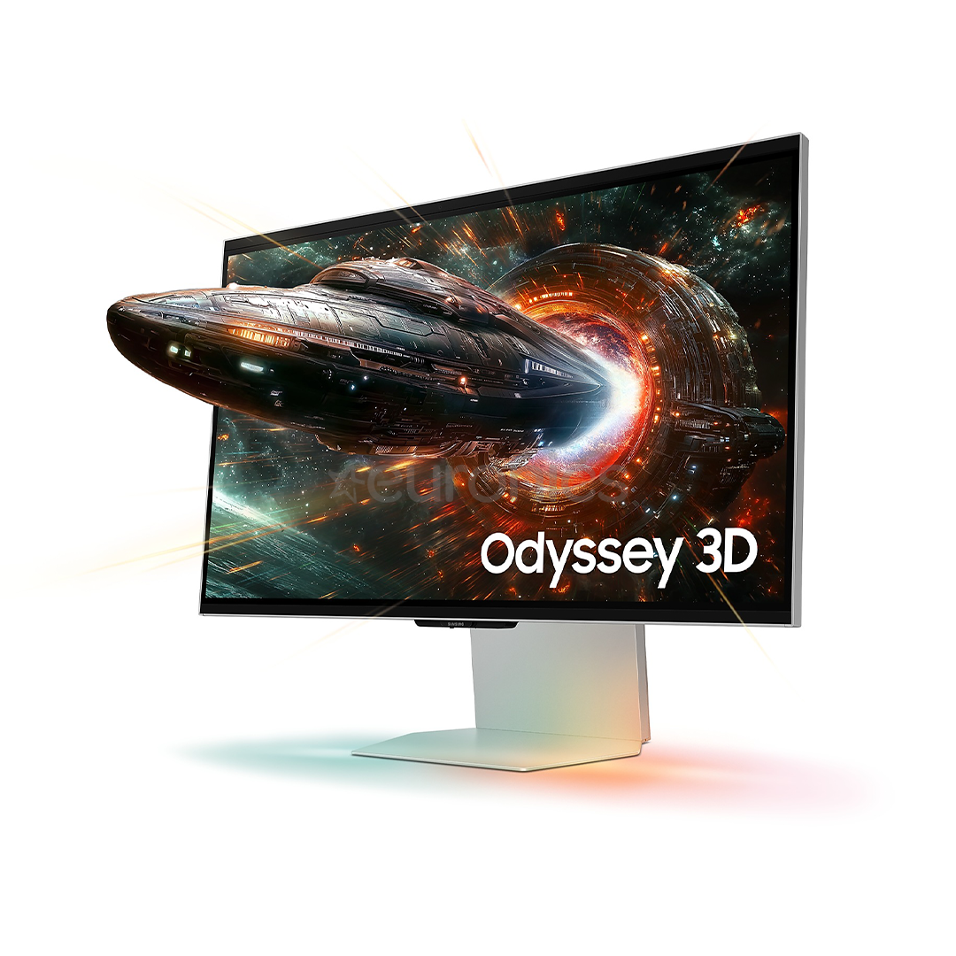 Samsung Odyssey 3D G90XF, 27'', 4K UHD, IPS, 165 Hz, mercury silver - Monitor
