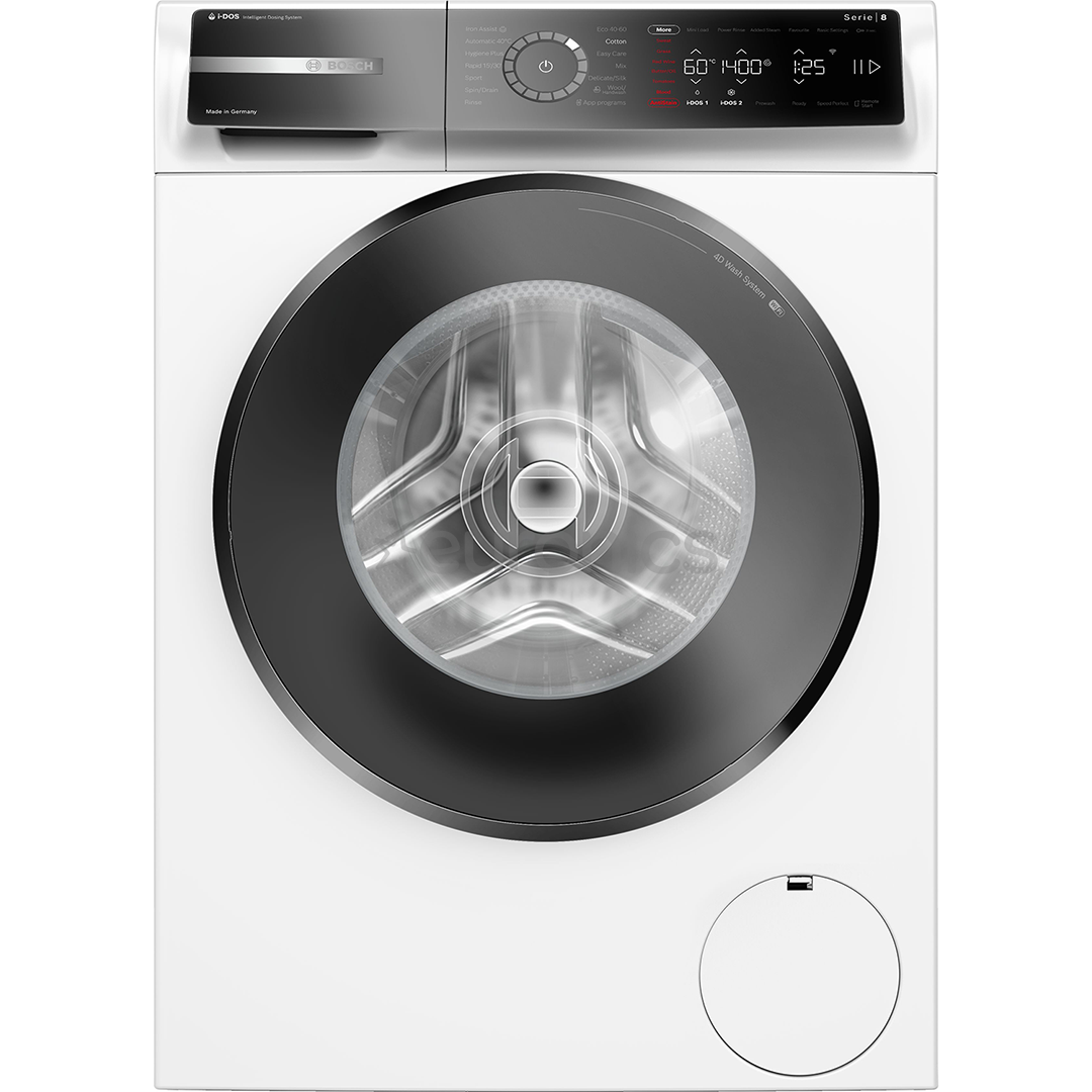 Bosch, Series 8, iDos, 10 kg, dziļums 59 cm, 1400 apgr/min. - Veļas mazgājamā mašīna ar priekšējo ielādi
