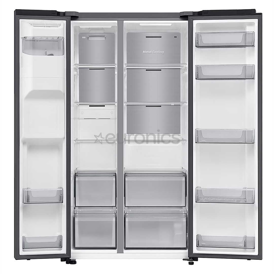 Samsung Bespoke AI, NoFrost, 640 л, высота 179 см, черный - SBS-холодильник