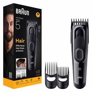 Braun Hair Clipper Series 5, черный - Машинка для стрижки волос