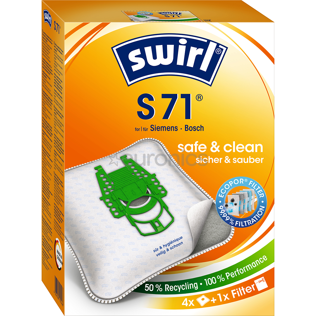 Swirl, 4 gab. - Putekļu sūcēja maisiņi