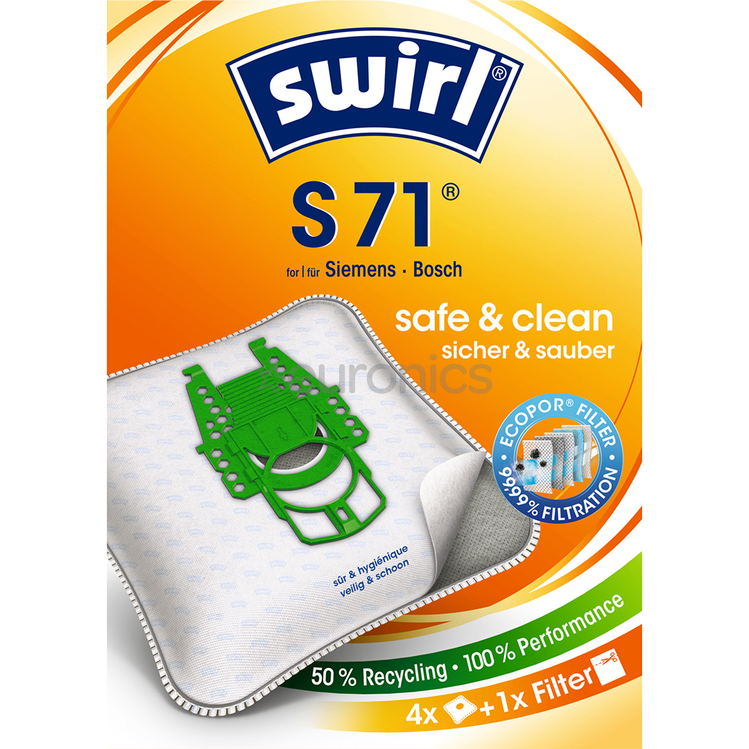 Swirl, 4 gab. - Putekļu sūcēja maisiņi