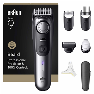 Braun Series 9, серый/черный - Триммер для бороды BT9520