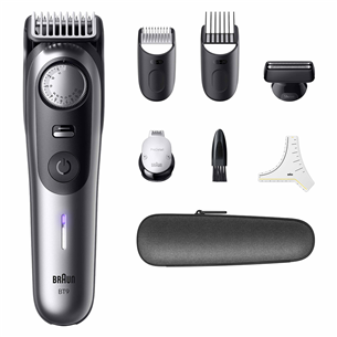 Braun Series 9, серый/черный - Триммер для бороды