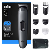 Braun Series 3, 8 vienā, tumši pelēka - Trimmeru komplekts