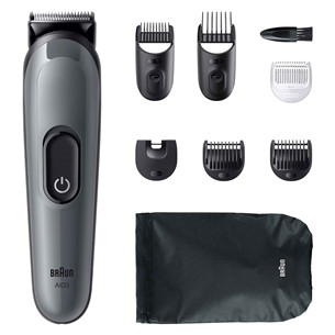 Braun Series 3, 8-in-1, dark grey - Multi grooming kit