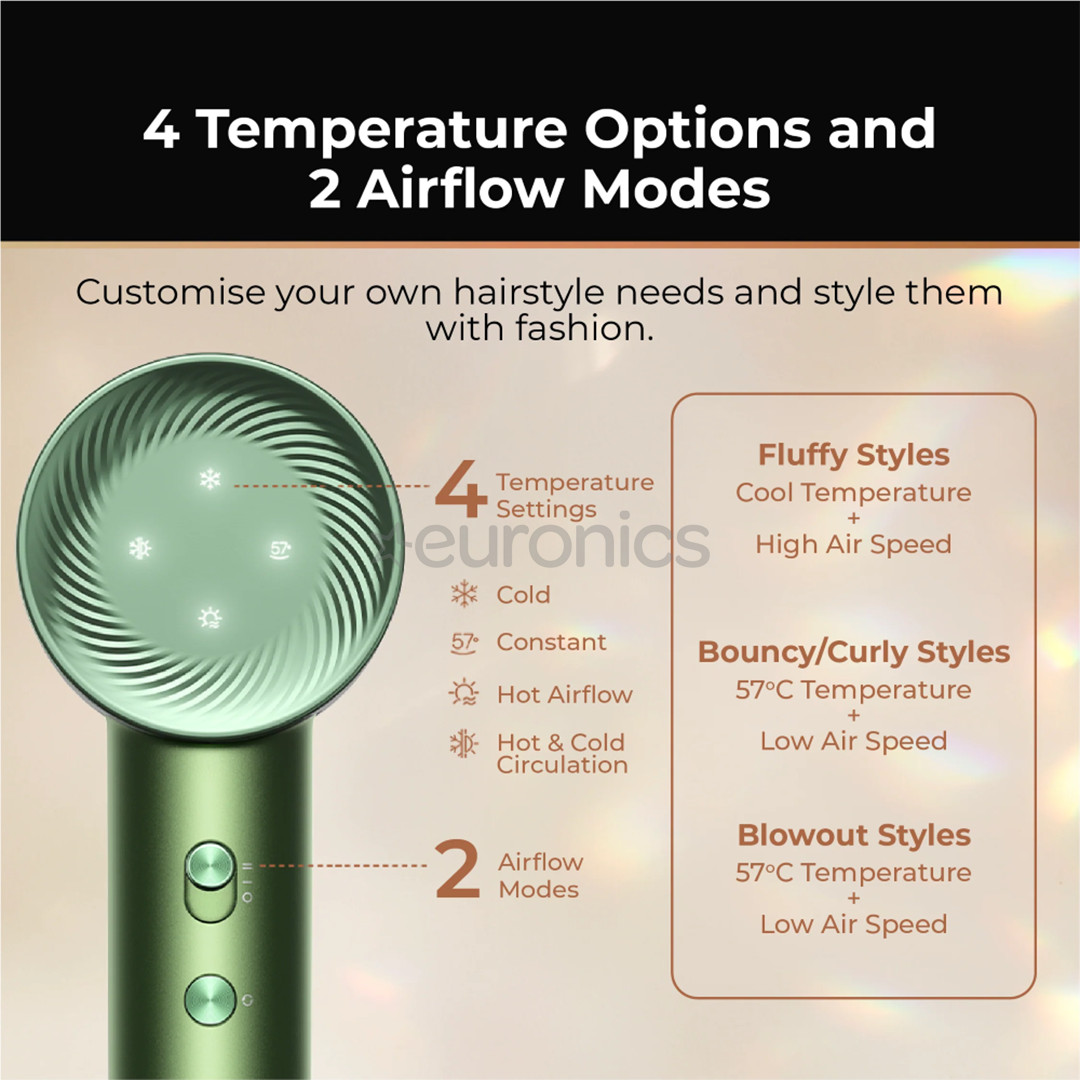 Dreame Hair Glory Master, zaļa - Matu fēns