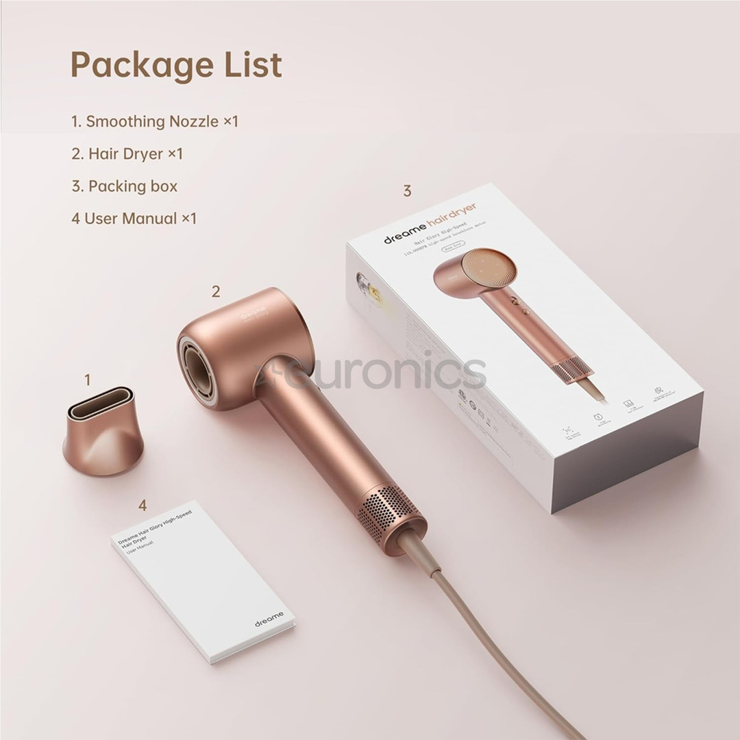 Dreame Hair Glory, rozā zelta - Matu fēns