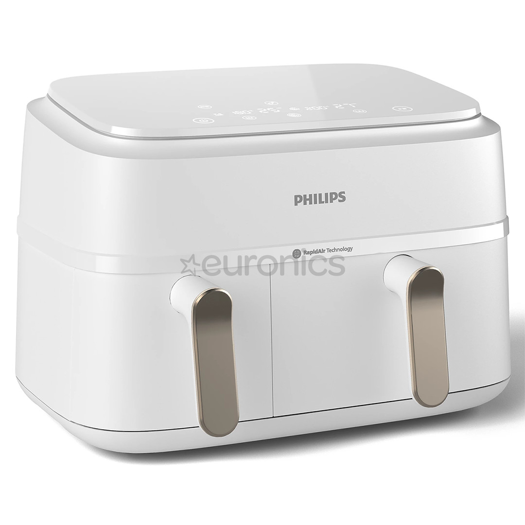Philips 3000 Series Dual Basket Airfryer, 9 л, 2750 Вт, две корзины, белый - Аэрогриль