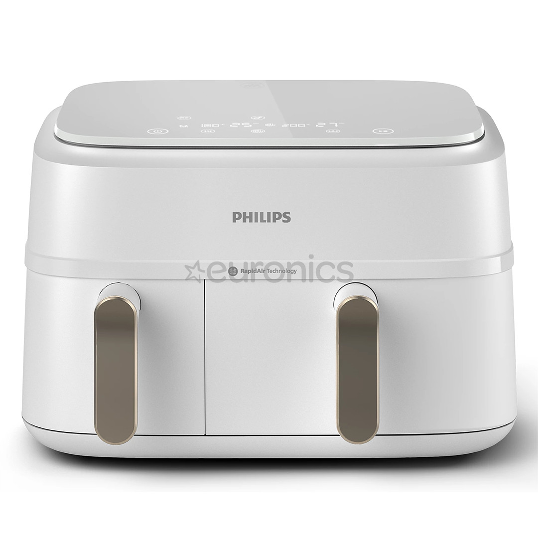 Philips 3000 Series Dual Basket Airfryer, 9 л, 2750 Вт, две корзины, белый - Аэрогриль