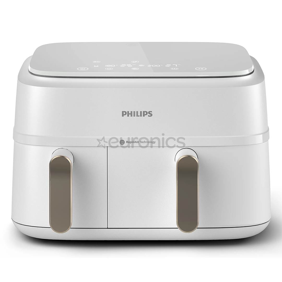 Philips 3000 Series Dual Basket Airfryer, 9 л, 2750 Вт, две корзины, белый - Аэрогриль