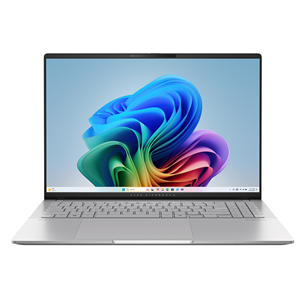 Asus Vivobook S 16 OLED, 16'', 3.2K, 120 Hz, OLED, Ryzen 7, 16 GB, 1 TB, Copilot+, ENG, sudraba - Portatīvais dators M5606UA-MX088W
