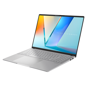 Asus Vivobook S 16 OLED, 16'', 3.2K, 120 Hz, OLED, Ryzen 7, 16 GB, 1 TB, Copilot+, ENG, sudraba - Portatīvais dators