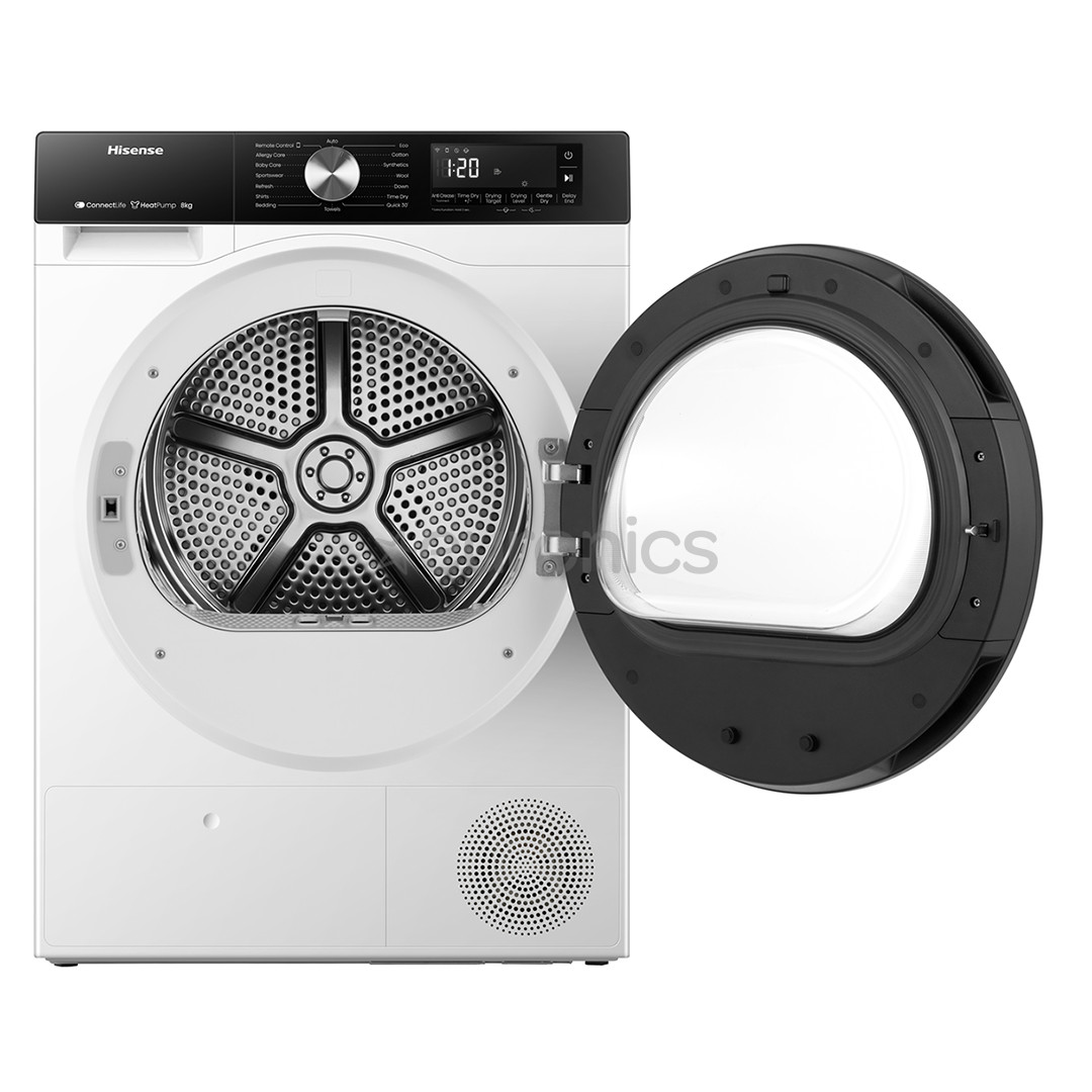 Hisense, 8 kg, dziļums 55 cm - Veļas žāvētājs