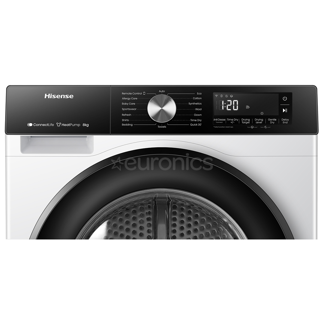 Hisense, 8 kg, dziļums 55 cm - Veļas žāvētājs