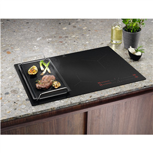 Electrolux 800 Series SaphirMatt, platums 77 cm, bez rāmja, melna - Iebūvējama indukcijas plīts virsma